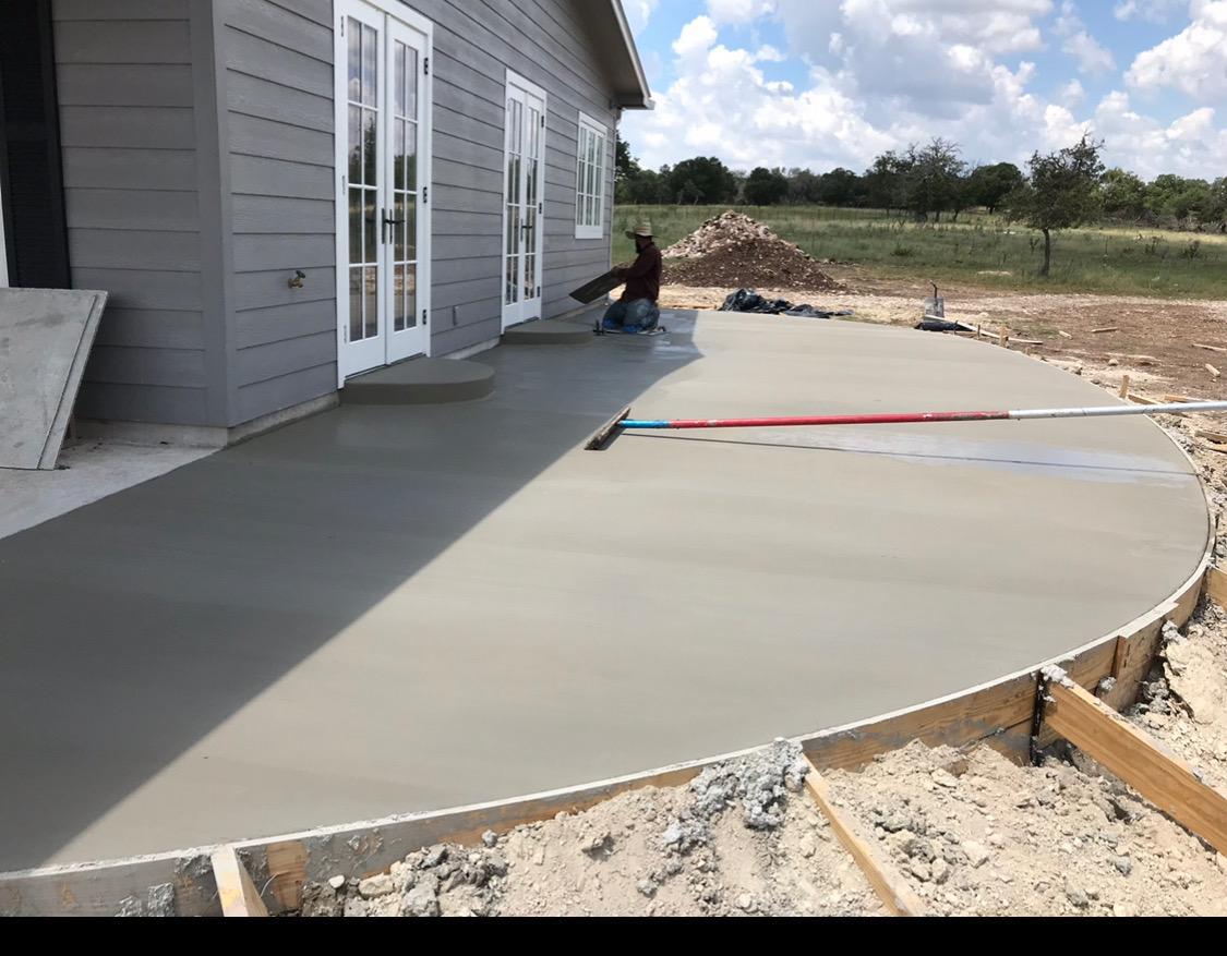 Doorway concrete slab