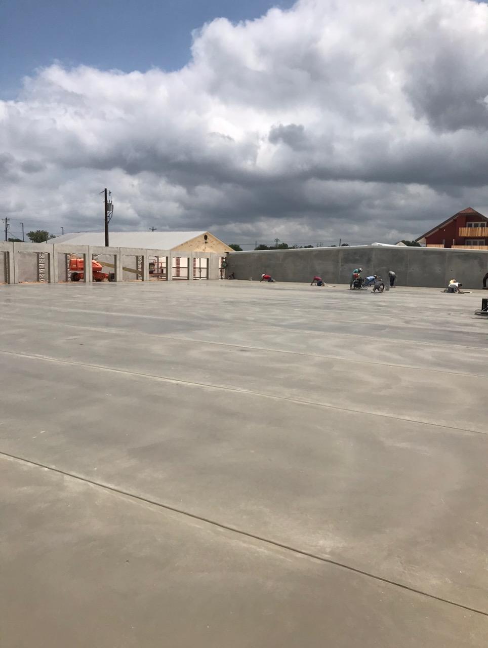 Full size concrete slab