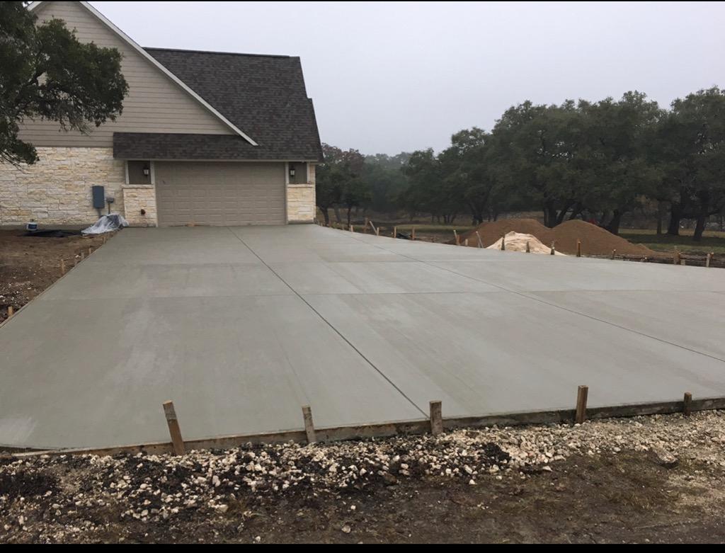 Concrete driveway